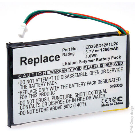 NX - Batterie GPS pour Garrmin 3.7V 1200mAh - ED38BD4251U20010-00621-15