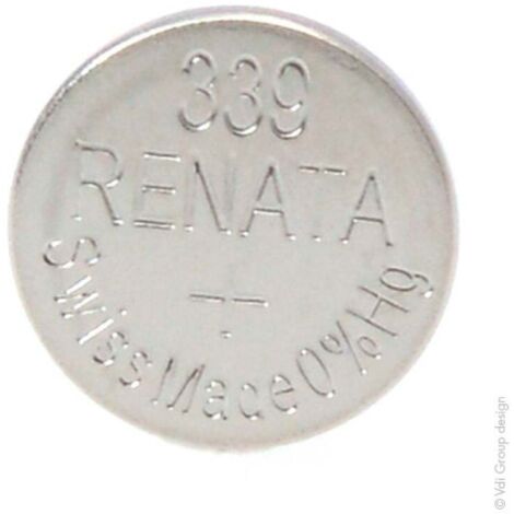 Renata / Swatch Group - Pile bouton oxyde argent 339 RENATA 1.55V 11mAh (1/5)
