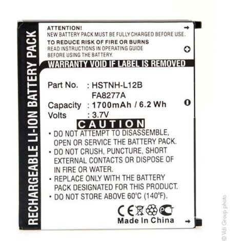 NX - Batterie téléphone, smartphone, GSM 3.7V 1700mAh - FA827AAHSTNH-L12BPH-PA344430128-001FA8277A (1/3)