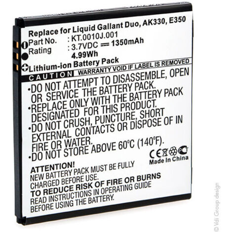 NX - Batterie tlphone, smartphone, GSM 3.7V 1350mAh -  KT0010B00135004D536410AE415550 1S1PJD-201202-