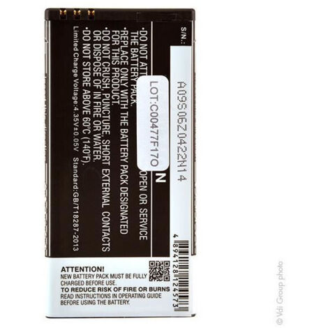 NX - Batterie téléphone, smartphone, GSM pour Microsoft 3.8V 2200mAh - BL-T5ABLT5ABV-T (1/4)
