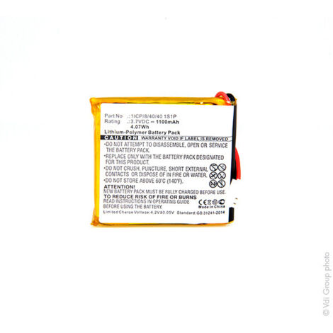 NX - Batterie GPS 3.7V 1100mAh - 1ICP/8/40/401ICP/8/40/40 1S1P1S1P (1/5)