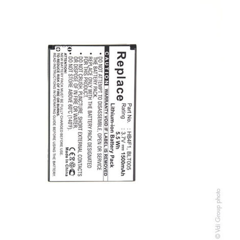 NX - Batterie téléphone, smartphone, GSM pour IBM Lenovo 3.7V 1200mAh - HB4F1B576562000 (1/5)