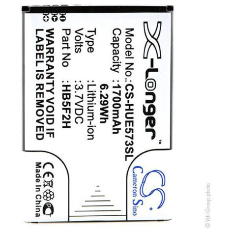 NX - Batterie téléphone, smartphone, GSM pour Huawei 3.7V 1700mAh - HB5F2HHB554666RAW (1/4)