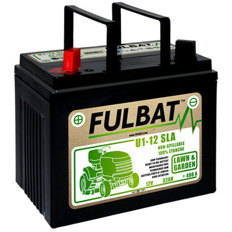 Fulbat – Batterie tondeuse 12V 32Ah – Plomb étanche AGM – Compatible MC Culloch M145, U1-12, U1-32 – Dimensions 195x125x176mm (1/2)