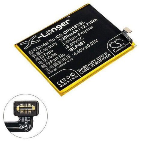 NX - Batterie téléphone, smartphone, GSM pour Oppo 3.85V 3300mAh - BLP661 (1/2)