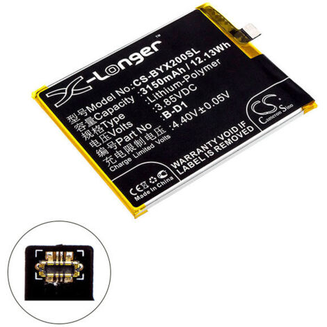 NX - Batterie téléphone, smartphone, GSM pour BBK 3.85V 3150mAh - B-D1 (1/2)