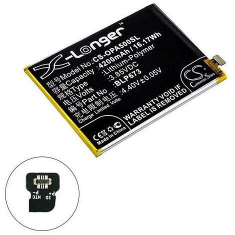 NX - Batterie téléphone, smartphone, GSM pour Oppo 3.85V 4200mAh - BLP673 (1/2)