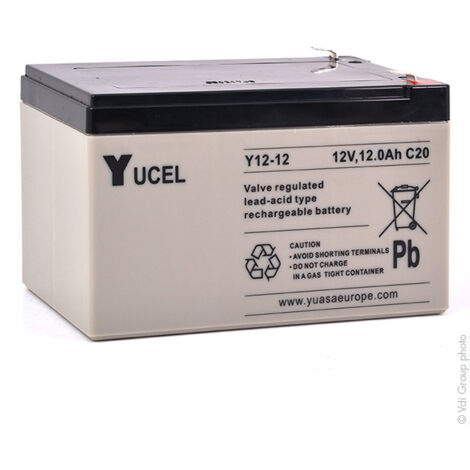 Yucel - Batterie plomb AGM YUCEL Y12-12 12V 12Ah F6.35