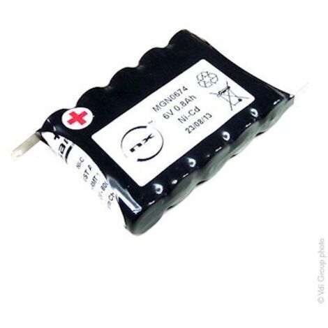 batterie - nicd - 5xaa vnt 5s1p st1 - 6 volts - 800 mah - cosse - enix energies mgn0674