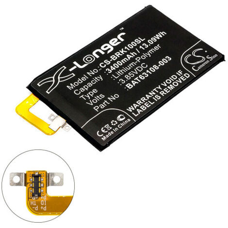 NX - Batterie téléphone, smartphone, GSM pour BlackBerry 3.85V 3400mAh - BAT-63108-003B (1/3)