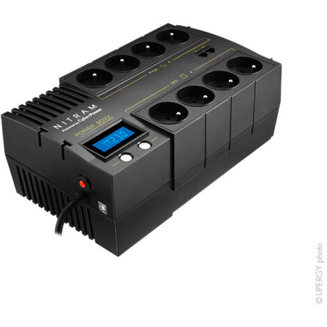 Onduleur 700 VA – Technologie line interactive – 420 W – 1 prise – Dimensions 166x288x118mm – Poids 5,3 kg – Nitram