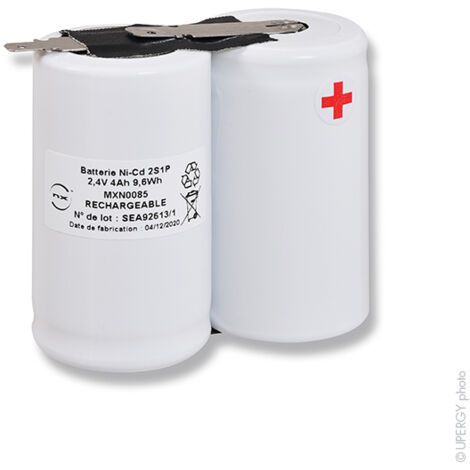 NX - Batterie eclairage secours 2x D HT 2S1P ST1 2.4V 4Ah (1/2)