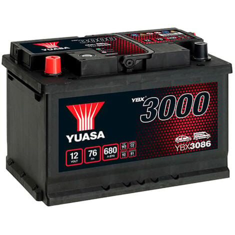 Yuasa - Batterie voiture Yuasa YBX3086 12V 76Ah 680A