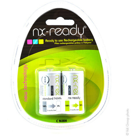 NX - Accus NiMH blister x2 C NX READY 1.2V 4000mAh (1/3)