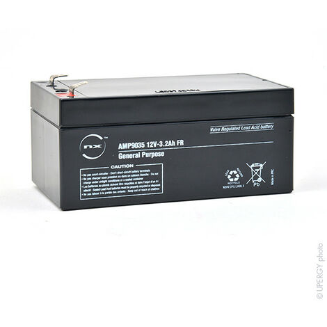 NX - Batterie plomb AGM NX 3.2-12 General Purpose FR 12V 3.2Ah F4.8