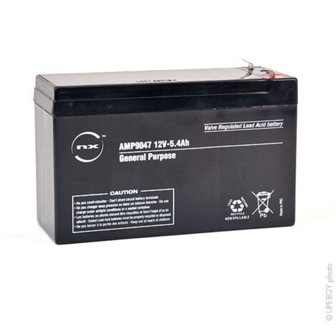 NX - Batterie plomb AGM NX 5.4-12 General Purpose 12V 5.4Ah F4.8