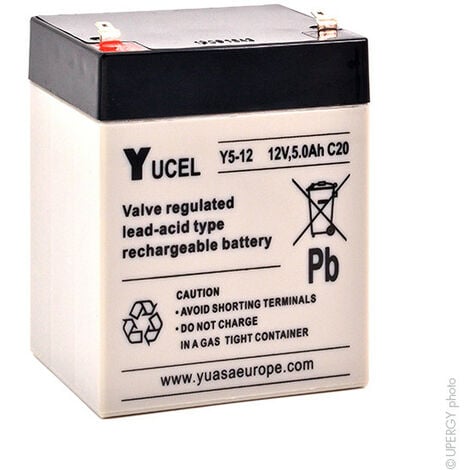 Yucel - Batterie plomb AGM YUCEL Y5-12 12V 5Ah F4.8