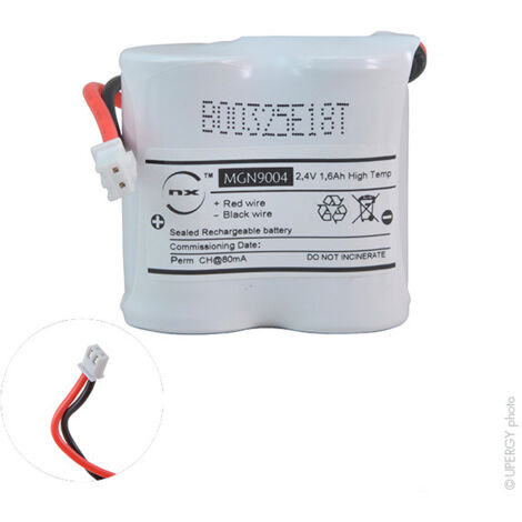 Batterie d'éclairage de secours 2xSC – Tension 2.4V – Capacité 1.6Ah – Technologie Nickel-Cadmium – Compatible avec Legrand – Enix Energies