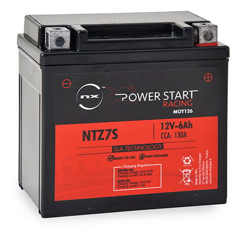 NX - Batterie moto YTZ7S / NTZ7S 12V 6Ah