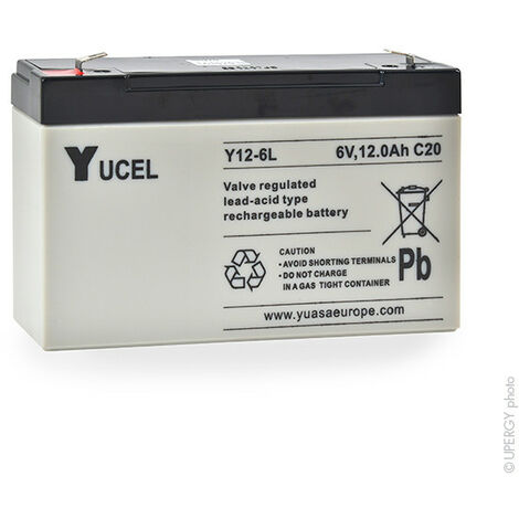Yucel - Batterie plomb AGM YUCEL Y12-6L 6V 12Ah F6.35