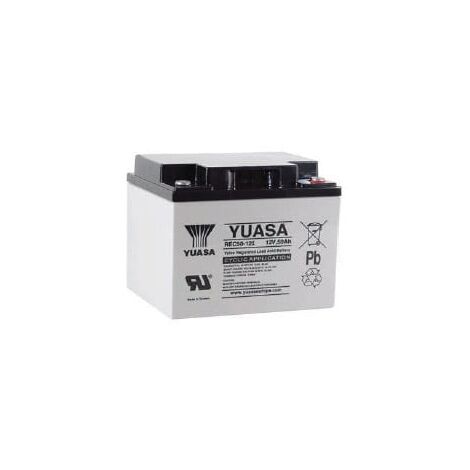 Yuasa - Batterie plomb AGM YUASA REC50-12 12V 50Ah M5-F