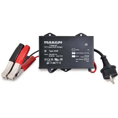Mascot - Chargeur plomb Mascot 2440 LA 12V/4A - IP67 - cable secteur EU (1/2)