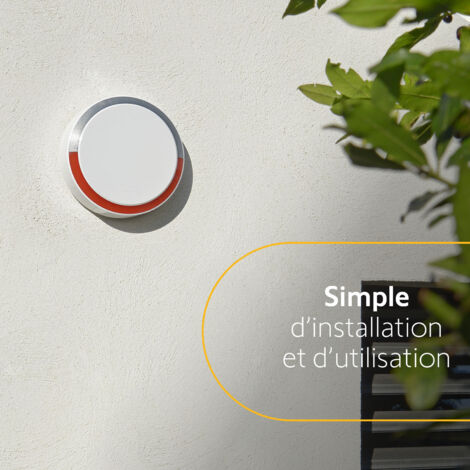 SOMFY 2401491 - Sirène extérieure sans fil - Compatible Home Alarm (Advanced) et Somfy One (+) - 112dB & Flash lumineux