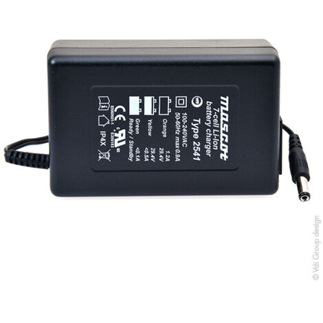 Mascot - Chargeur lithium-ion Mascot 2541LI 7S 29.4V/ 1.2A 230V - Sortie 5.5 x 2.1mm