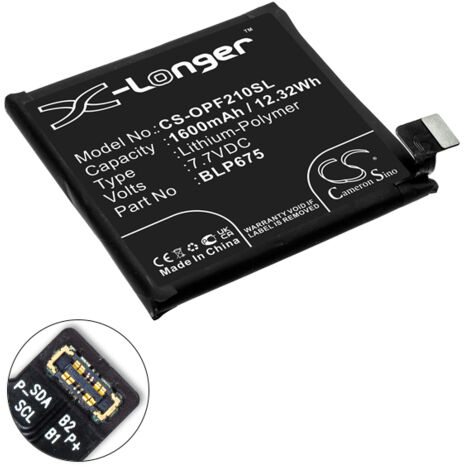 NX - Batterie téléphone, smartphone, GSM pour Oppo 7.7V 1600mAh - BLP675 (1/4)
