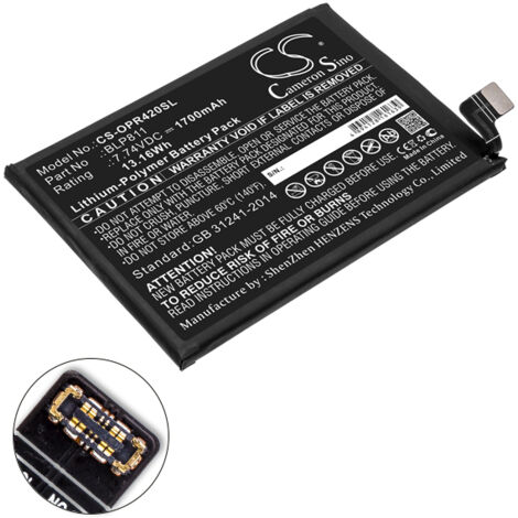 NX - Batterie téléphone, smartphone, GSM pour Oppo 7.74V 1700mAh - BLP811 (1/4)