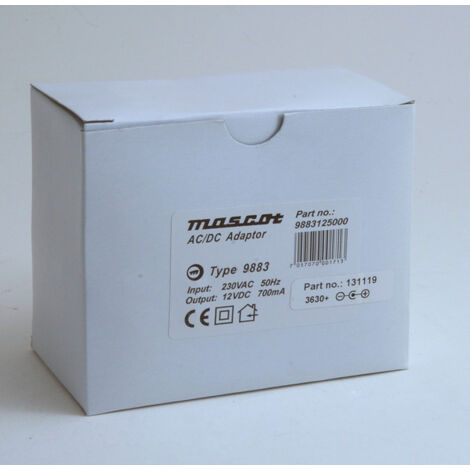 Mascot - Alimentation à découpage 12V/ 0.7A 230V Mascot 9883 3630