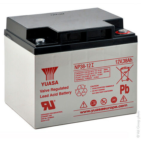 Yuasa - Batterie plomb AGM YUASA NP38-12I 12V 38Ah M5-F