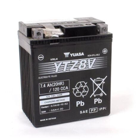 Yuasa - Batterie moto YUASA YTZ8V 12V 7.4Ah