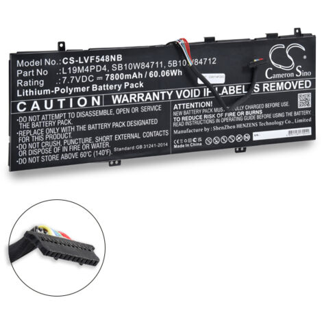 NX - Batterie ordinateur portable compatible Lenovo 7.7V 7800mAh - 5B10W84712L1 (1/2)