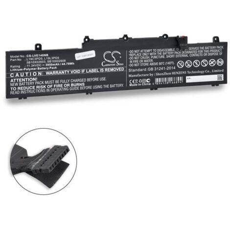 NX - Batterie ordinateur portable compatible Lenovo 11.34V 3950mAh - L19M3PD5SB (1/3)