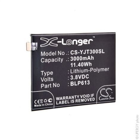 NX - Batterie téléphone, smartphone, GSM pour Oneplus 3.8V 3000mAh - BLP613 (1/5)