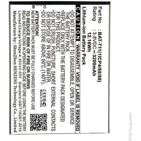 NX - Batterie téléphone, smartphone, GSM pour Acer 3.8V 3200mAh - BAT-T11BAT-T11(1ICP4/