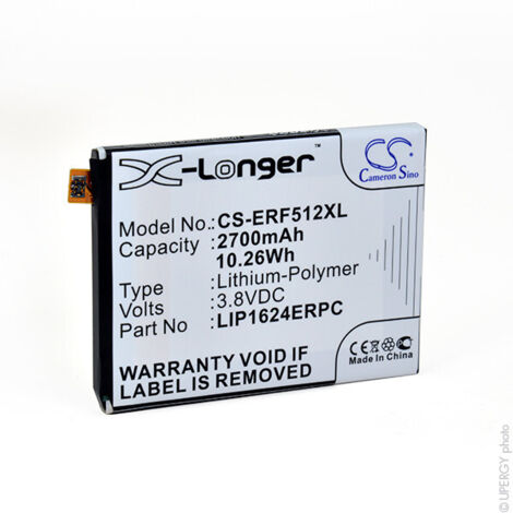 NX - Batterie téléphone, smartphone, GSM pour Sony Ericsson 3.8V 2700mAh - 1300-3513LIS (1/4)