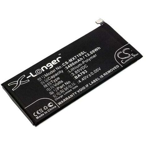 NX - Batterie téléphone, smartphone, GSM pour Meizu 3.85V 3400mAh - BA793 (1/2)