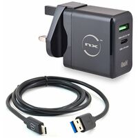NX - Adaptateur secteur UK 65W + Câble USB vers USB C