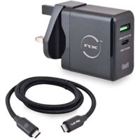 NX - Adaptateur secteur UK 65W + Câble USB C vers USB C