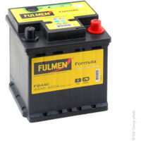 Batterie voiture 12V 44Ah 400A – FB440 – Technologie Plomb Calcium – Dimensions 175x175x190mm – Compatible avec plusieurs modèles – Fulmen