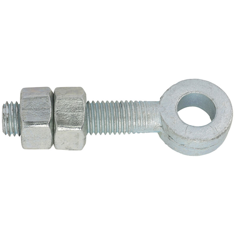 TIMCO Adjustable Gate Hinge Eyes with Nuts Silver - M12 x 100