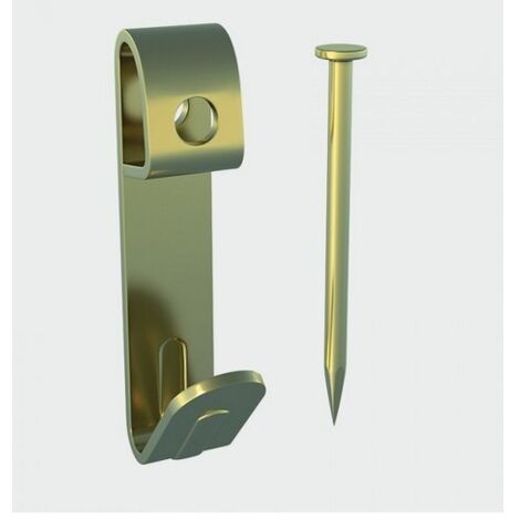Timco Picture Hanging Hooks Single Electro Brass - No.2 Single (12 Pack)