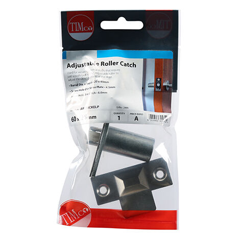 TIMCO Adjustable Roller Catch Nickel - 39 x 59