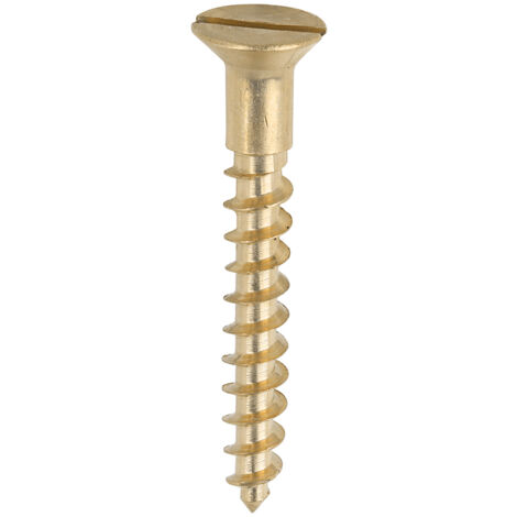 TIMCO Solid Brass Countersunk Woodscrews - 10 x 1 1/2
