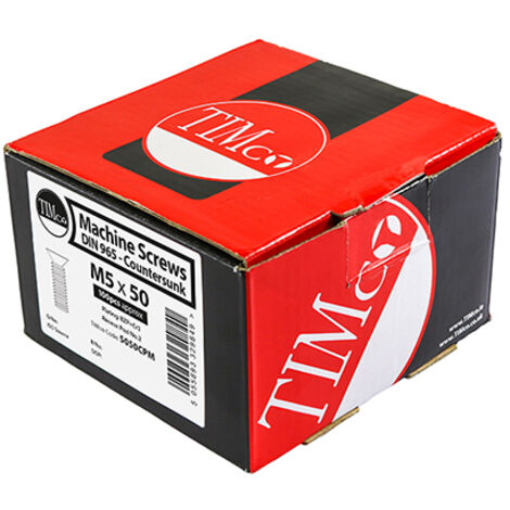 TIMCO Machine Countersunk Silver Screws - M5 x 25 (1/2)