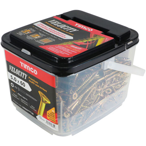 TIMCO Velocity Premium Multi-Use Countersunk Gold Woodscrews - 5.0 x 60