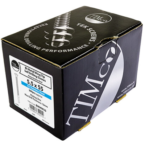 TIMCO Self-Drilling Wing-Tip Steel to Timber Heavy Section A2 Stainless Steel Bi-Metal Screws  - 5.5 x 65 (1/2)